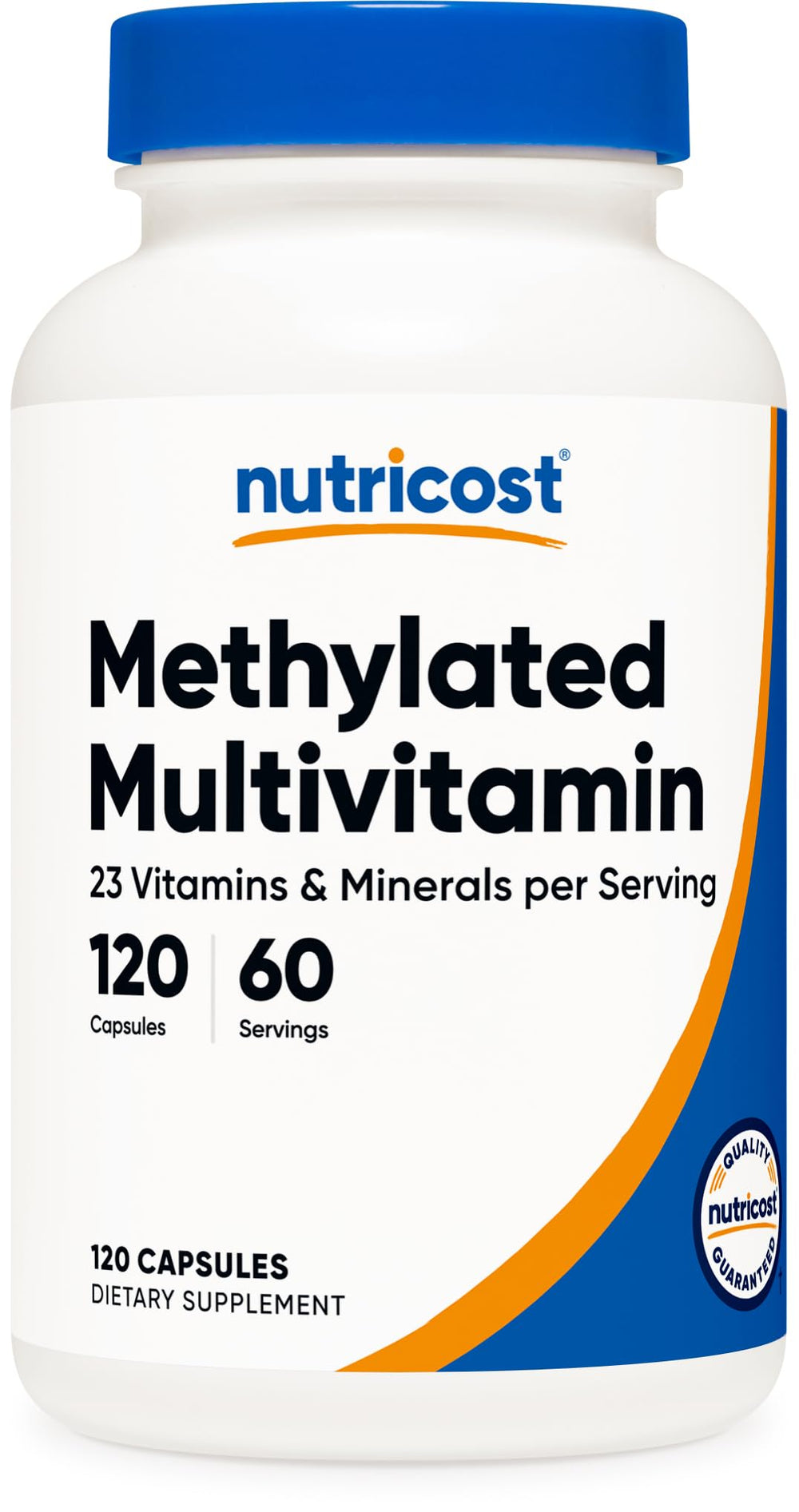 Nutricost Methylated Multivitamin bottle close-up for daily wellness support