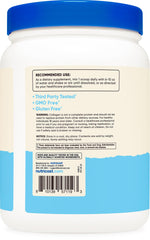 Nutricost Multi Collagen Unflavored ingredients panel highlighting biotin and hyaluronic acid