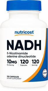 Nutricost NADH 10mg bottle for daily use