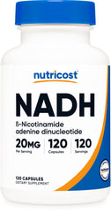 Nutricost NADH bottle front for easy identification and trust.
