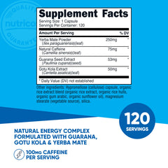 Nutricost Energy Pills label close-up highlighting gluten-free and non-GMO attributes
