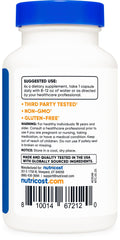 Nutricost Niacin bottle closeup emphasizes quality manufacturing in GMP and FDA registered facility.