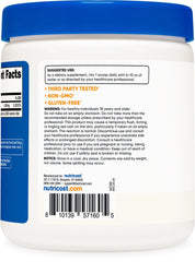 Pouring Nutricost Niacin powder from the jar for easy mixing