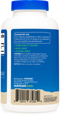 Nutricost Noni capsules bottle shows 240 capsules, 120 servings total.