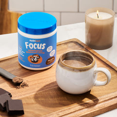 Nutricost Nutrizen AM Focus Hot Cocoa scoop demonstrating easy daily dosing