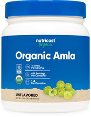 Nutricost Organic Amla Bottle front view, ideal for daily smoothies.