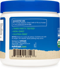 Nutricost Organic Cranberry Powder bottle close-up, showcasing powder quality.