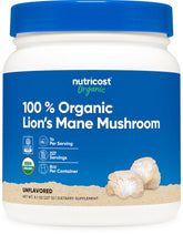 Nutricost Organic Lion's Mane powder bottle for daily focus-friendly routines