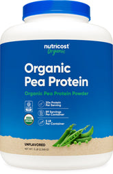 Nutricost Organic Pea Protein Isolate bag, convenient plant protein source for smoothies