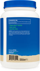 Nutricost product image with gluten-free, non-GMO icons and GMP facility note.