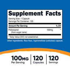 Nutricost Policosanol capsules closeup for everyday wellness