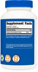 Nutricost Potassium Citrate packaging highlights gluten-free and non-GMO features