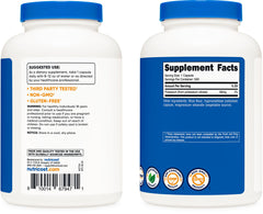 Nutricost product label showing NSF GMP certification for quality.