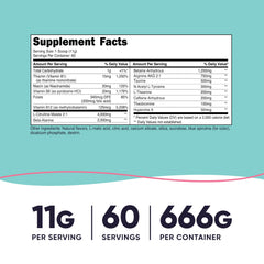 Nutricost Pre-Workout Women blue raspberry scoop for quick energy before training.