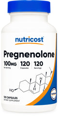 Nutricost Pregnenolone 100mg bottle promotes a simple daily wellness routine
