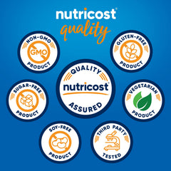 Nutricost Pygeum label close view highlighting non-GMO and gluten-free.