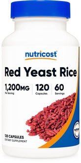 Nutricost Red Yeast Rice bottle front for daily wellness routine