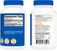 Nutricost saffron extract cap and pills; easy-to-swallow veggie capsules.