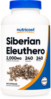 Nutricost Siberian Eleuthero 500 mg cápsulas para energía diaria