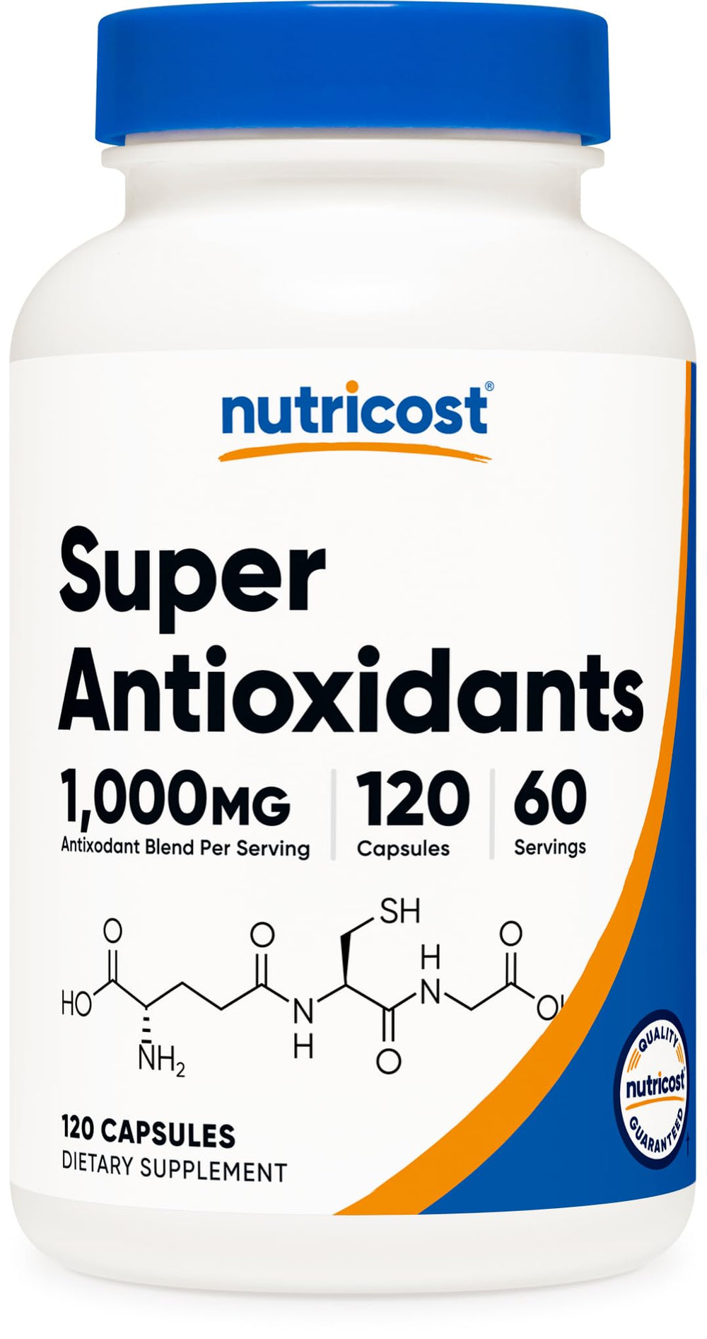 Nutricost Super Antioxidants bottle front for daily antioxidant routine