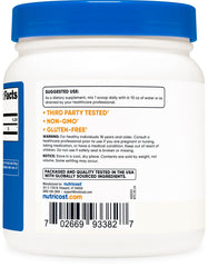 Nutricost Taurine powder on a clean backdrop emphasizes purity and quality.