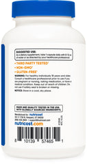 Nutricost third-party tested seal on box signals product reliability.