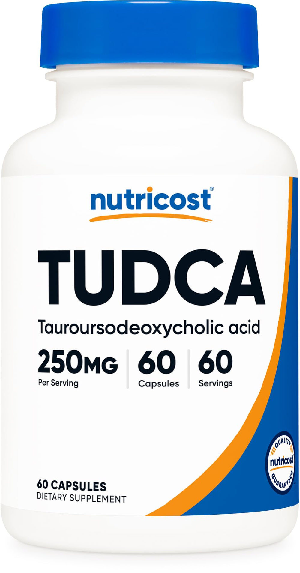 Nutricost Tudca 250mg bottle with 60 capsules for daily wellness.