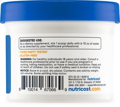 Nutricost Tudca powder packaging highlighting gluten-free and non-GMO production