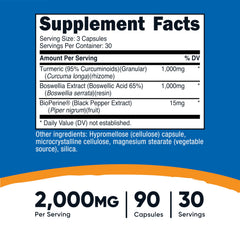 Nutricost Turmeric + Boswellia capsules close-up for daily intake