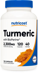 Nutricost turmeric-curcumin bottle shows a premium supplement display for daily use.