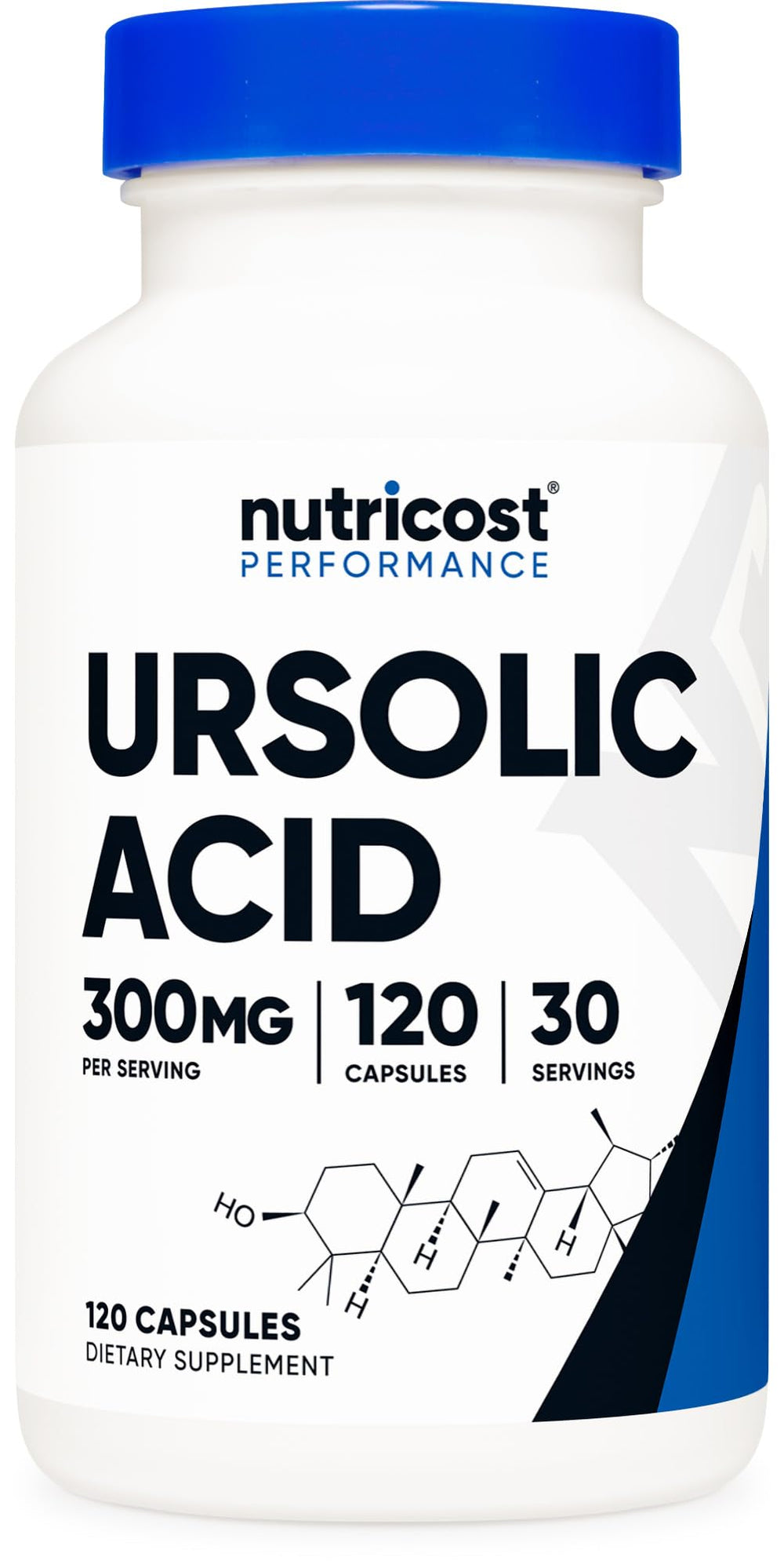 Nutricost Ursolic Acid 300mg bottle displayed for daily wellness support