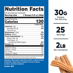 Nutricost Whey Protein Isolate Churro scoop showing convenient serving for quick shakes