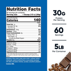 Nutricost Whey Protein Isolate Mocha scoop for precise serving portions.