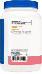 Nutricost Whey Protein Isolate Strawberry Milkshake nutrition label clearly shows protein per serving.