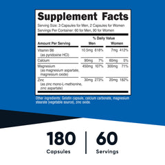 Nutricost ZMA capsules close-up highlighting easy-to-swallow form.