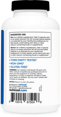 Nutricost ZMA Non-GMO and Gluten Free badges on packaging.
