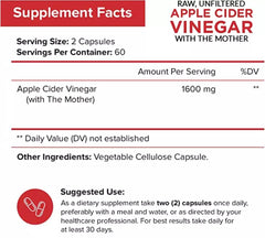 NutriFlair ACV capsules pack, convenient vegan pills for digestion support and weight management.