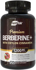 NutriFlair Berberine 97% HCl bottle front highlights premium, high-potency formula.