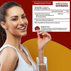 NutriFlair Korean Red Panax Ginseng label front shows potency and ginsenosides