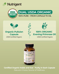 Nutrigent Evening Primrose Oil label with organic certification