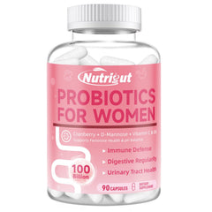 NutriGut Probiotics for Women bottle cap closeup for easy daily digestive support