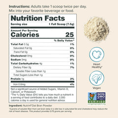 Nutrim Oat Bran Powder stirred into smoothie for digestive health support.