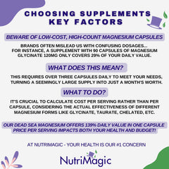 NutriMagic 520mg magnesium capsule closeup highlighting high-potency daily wellness