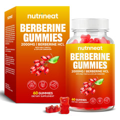 NutriNeat Berberine Gummies bottle front for convenient daily support.
