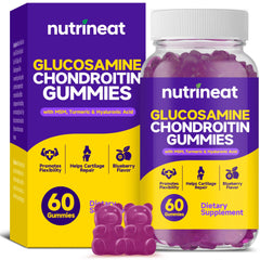 NutriNeat Glucosamine Chondroitin Gummies bottle for daily joint support.