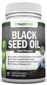 NutriONN Black Seed Oil 180 softgels provides immune support and antioxidant power.