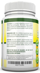 NutriONN Bromelain label details showing GMP promise and USA manufacturing