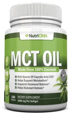 NutriONN MCT Oil softgels bottle for easy daily nourishment