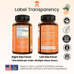 NutriRise Ashwagandha label close-up showing organic root extract purity.