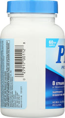 Nutrition Now PB8 Pro-biotic Acidophilus 120-count value-pack back view displaying label details